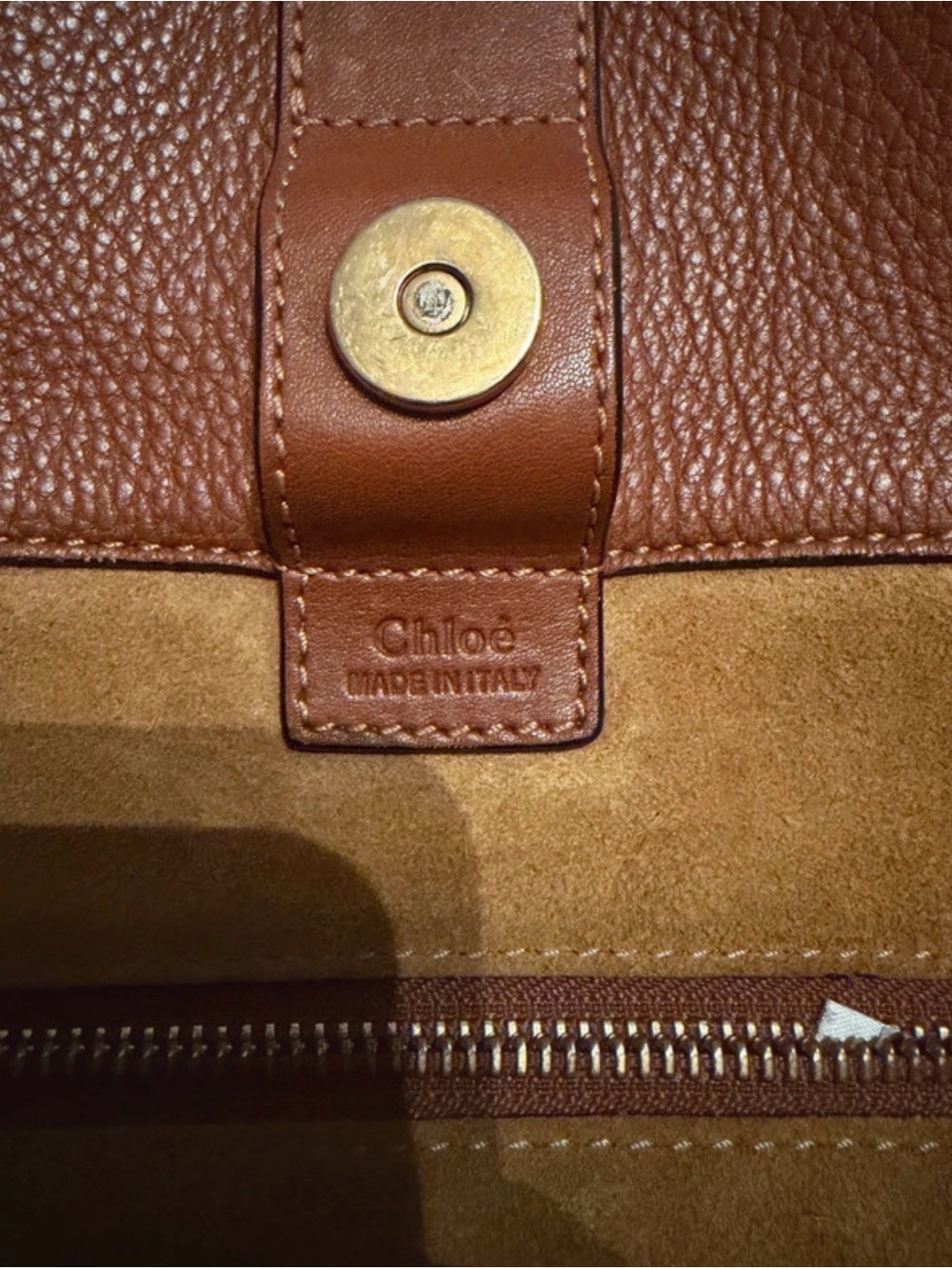 Chloe Milo Tan Leather Tote Bag! EUC with COA! - Picture 3 of 10